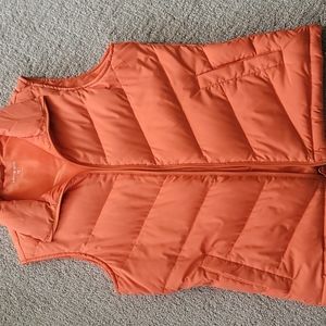 Lands End women orange down vest